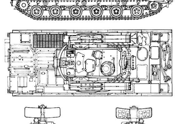 Tank 2S6 Tunguska 30mm [SA-19 Grison] - drawings, dimensions, figures